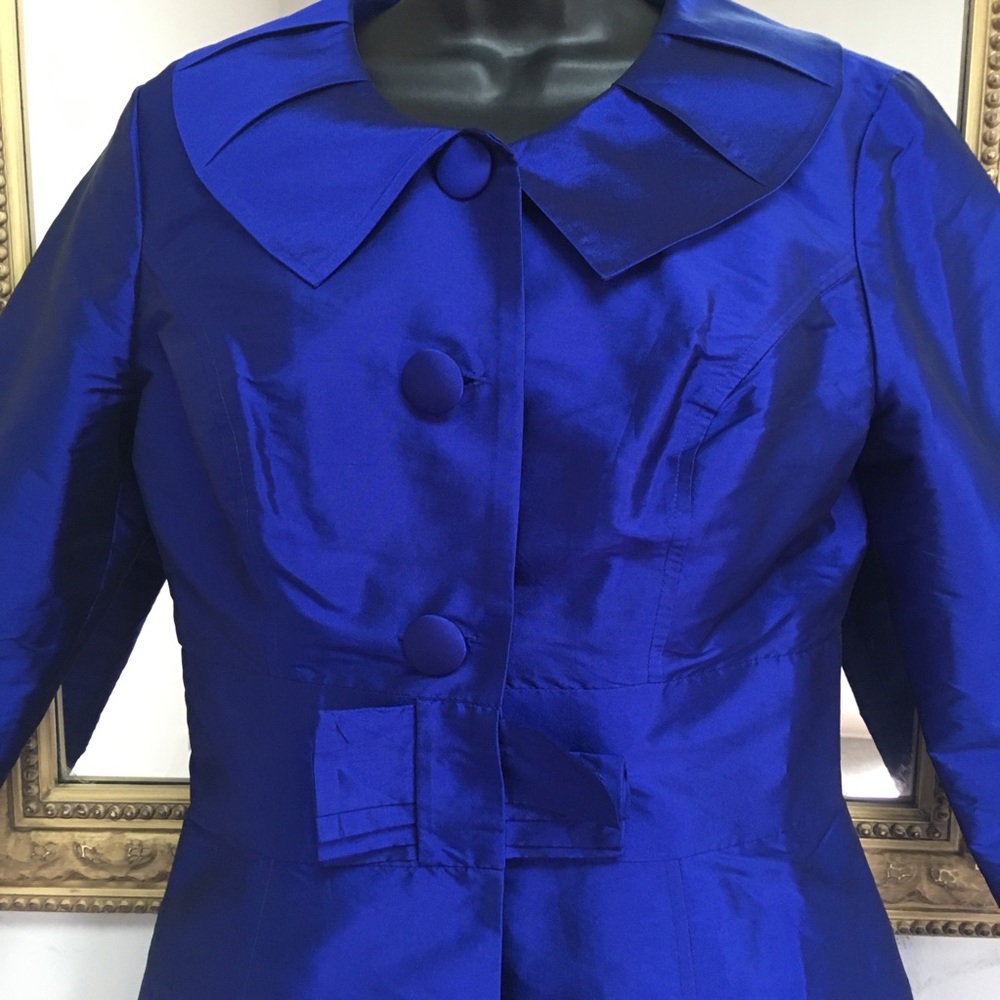 Peter Nygard Colbalt blue dress & jacket new 8 wedding cocktail mother of groom